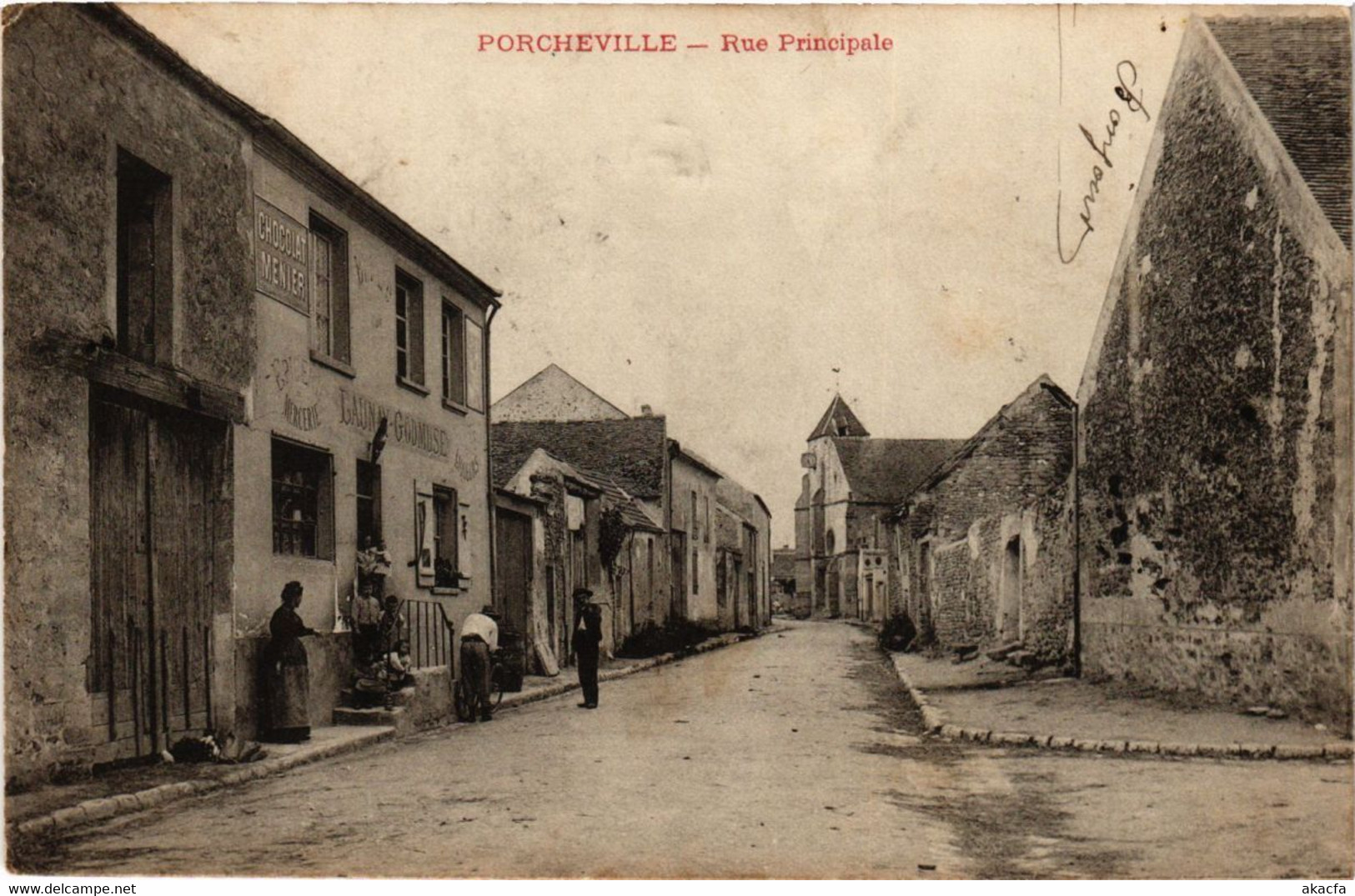 CPA PORCHEVILLE - Rue Principale (246828) - Porcheville