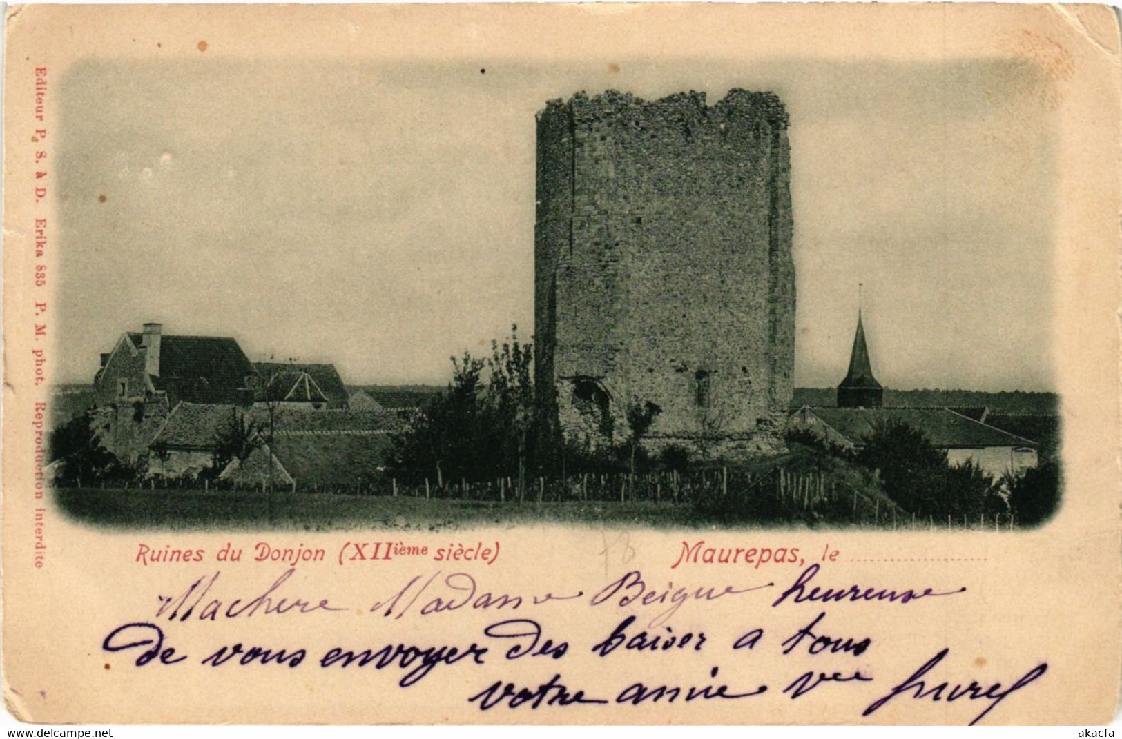 CPA Ruines Du Donjon (XII Teme Siecle) - MAUREPAS Le (246421) - Maurepas