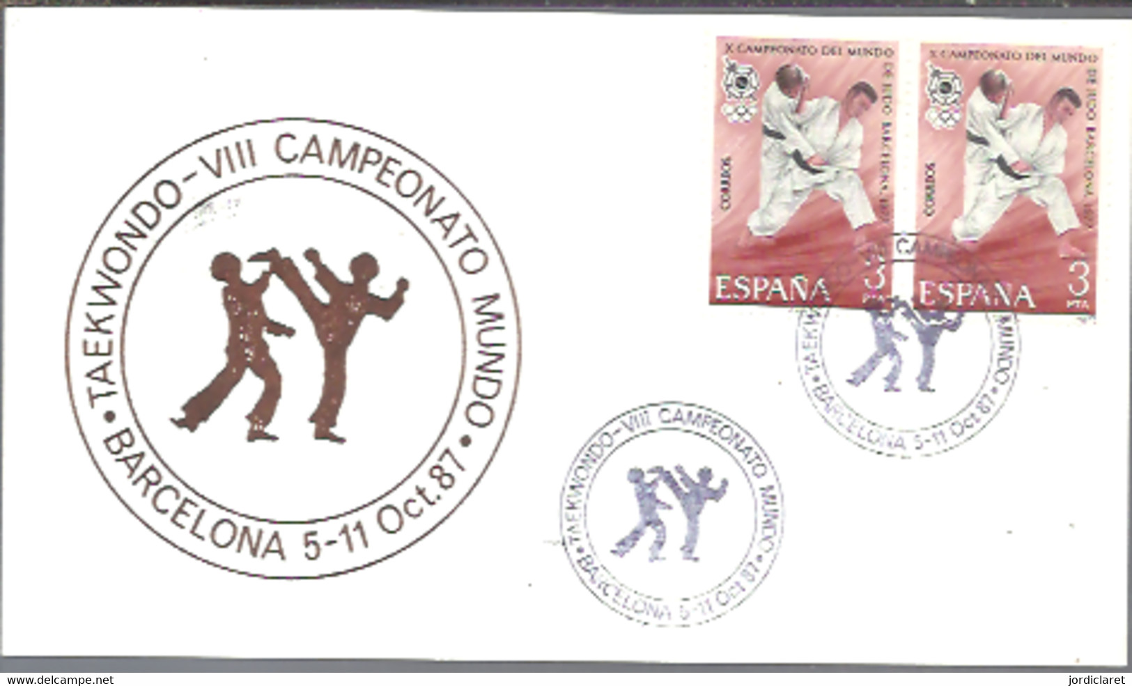 POSTMARKET ESPAÑA   1987  TAEKWONDO - Non Classés