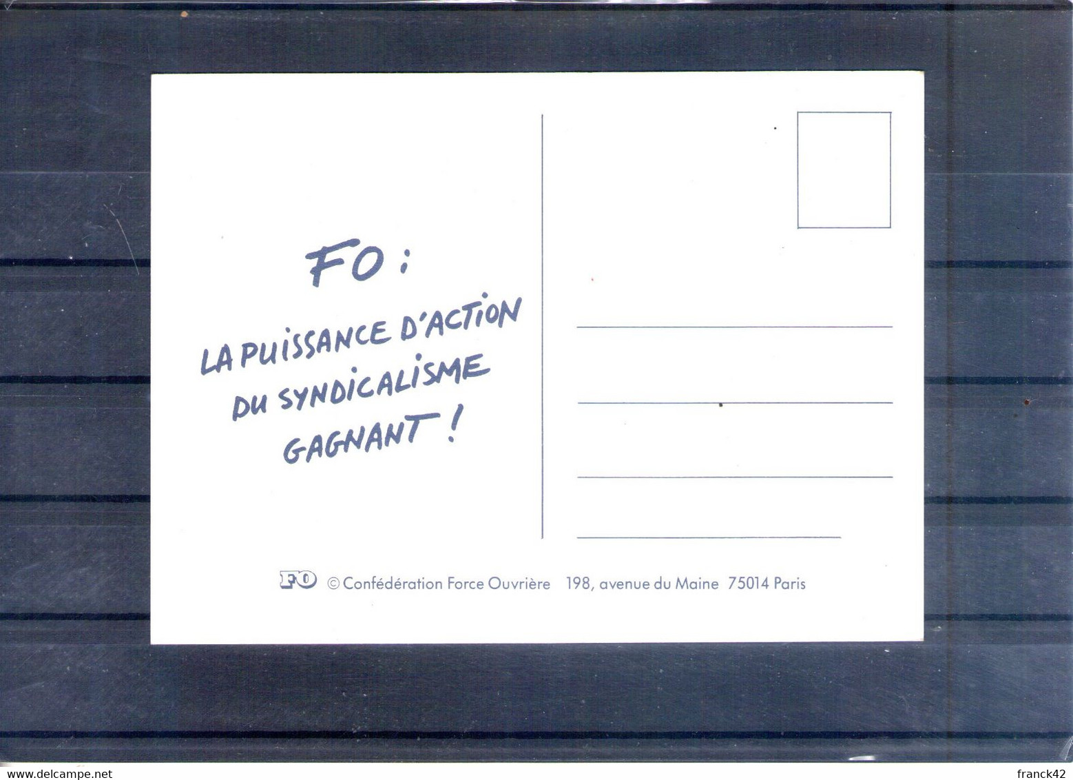 Syndicat FO. Lot De 2 Cartes Modernes - Syndicats