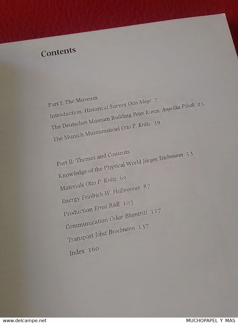 LIBRO THE DEUTSCHES MUSEUM MUNICH MÜNCHEN GERMANY ALEMANIA OTTO MAY AND OTHERS SCALA BOOKS 1990..VER FOTOS..MUSEO....... - Other & Unclassified