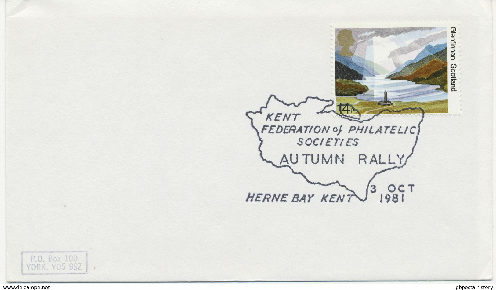 GB SPECIAL EVENT POSTMARKS KENT FEDERATION Of PHILATELIC SOCIETIES - AUTUMN RALLY - HERNE BAY KENT 3 OCT 1981 - Marcofilie