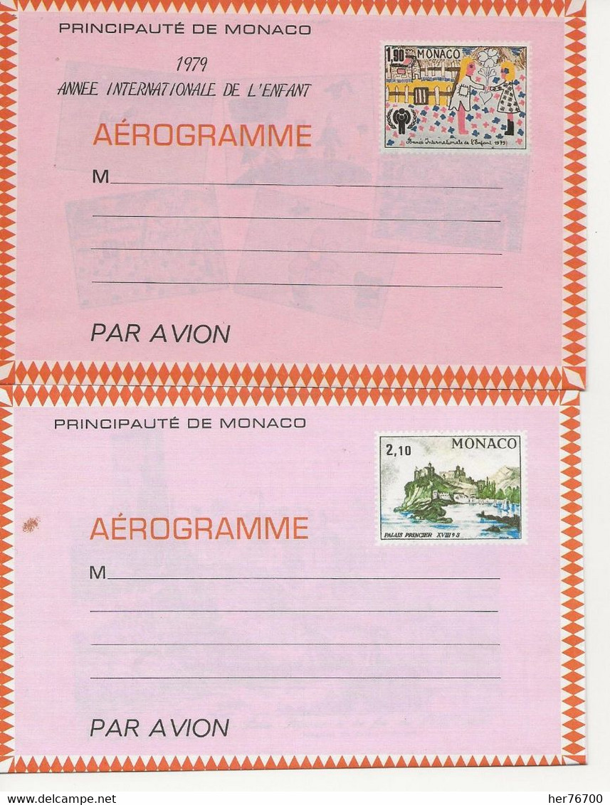 MONACO AEROGRAMMES 503  504  505  506  507 - Poste Aérienne