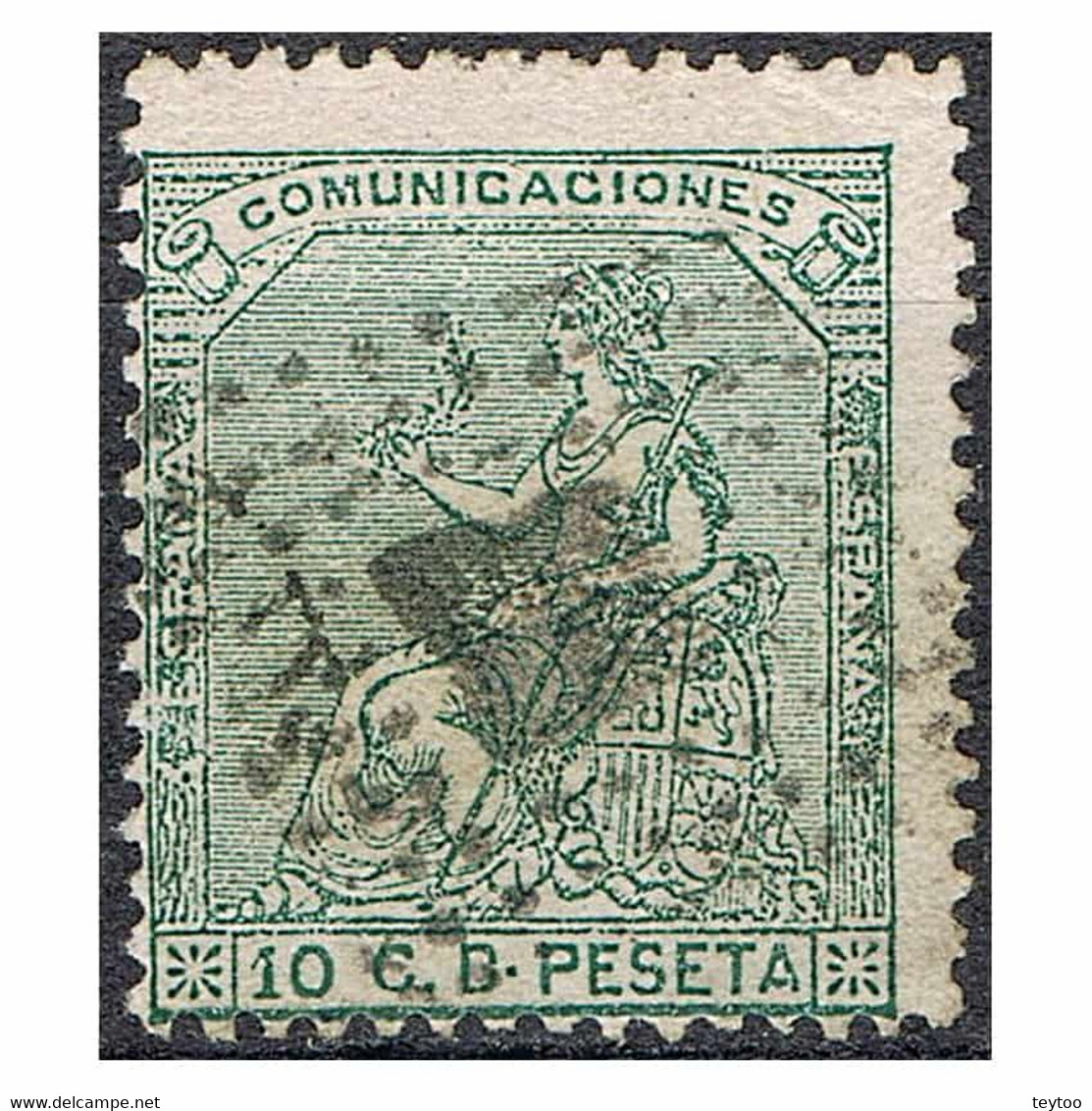 B0633# España 1873. I República, 10 C (U) - EDIFIL 133 - Usati