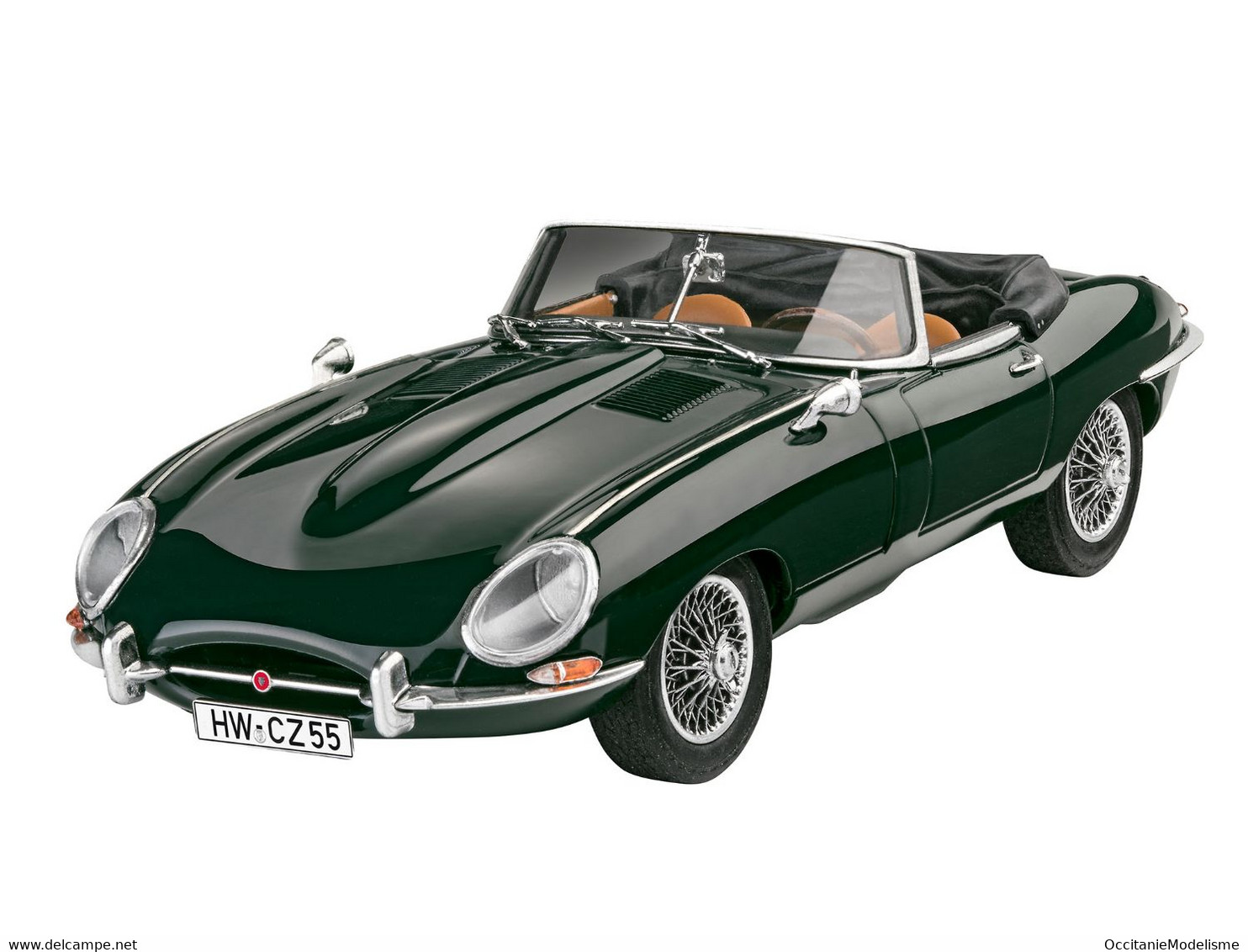 Revell - SET JAGUAR E-TYPE Type E Roadster + Peintures + Colle Maquette Kit Plastique Réf. 67687 Neuf NBO 1/24 - Voitures