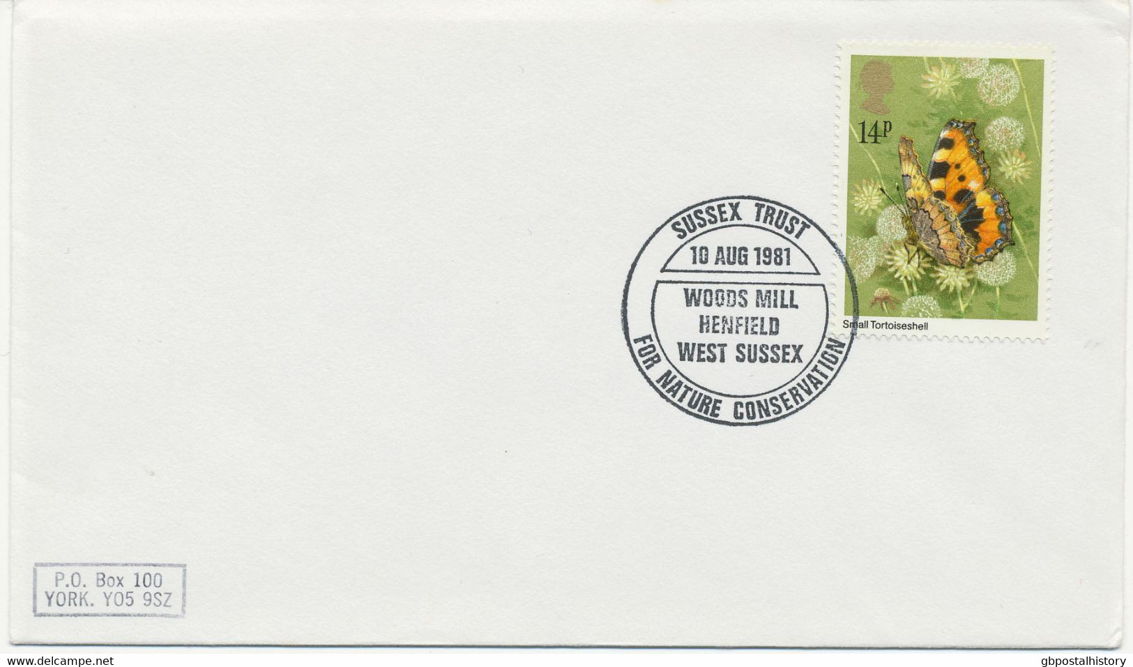 GB SUSSEX TRUST FOR NATURE CONSERVATION - 10 AUG 1981 - WOODS MILL HENFIELD WEST SUSSEX - Storia Postale