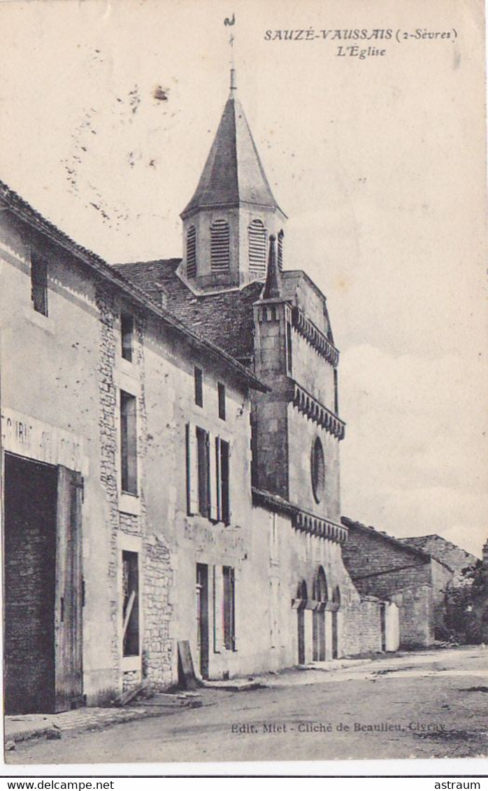 Cpa-79- Sauzé Vaussais -- Eglise -edi Miet Cliché De Beaulieu - Sauze Vaussais