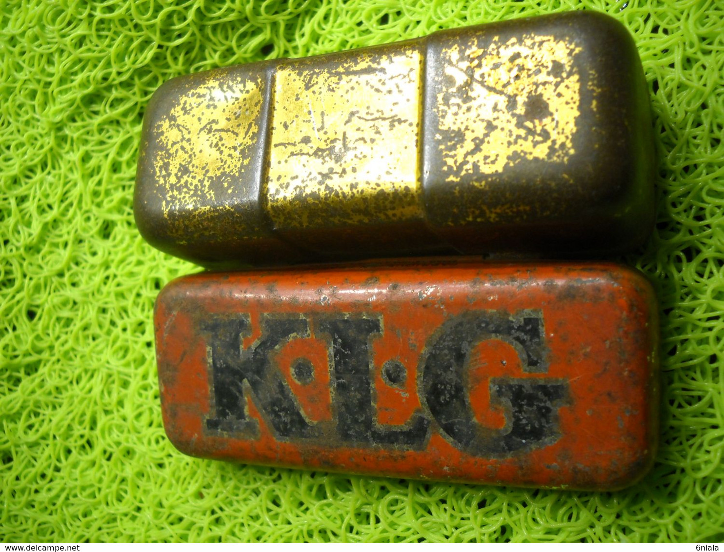 BOITE En METAL  KLG  K.L.G.  Avec Sa BOUGIE ORIGINE GROS CULOT  CK 5 KS 5  Pour Ancêtre - Cajas