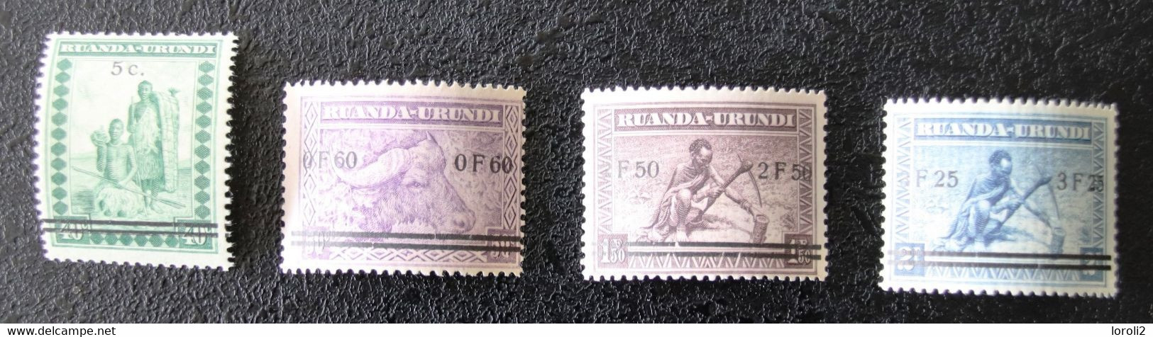 RUANDA - URUNDI  N° 114/117  NEUFS  **  ( 1941 )  COB  :  145,00 €   !!! - Neufs