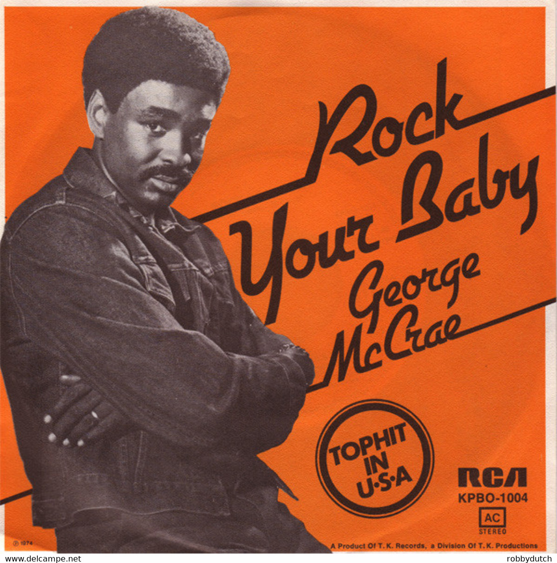 * 7" *  GEORGE McCRAE - ROCK YOUR BABY (Part 1 & 2) - (Germany 1974 EX!) - Soul - R&B