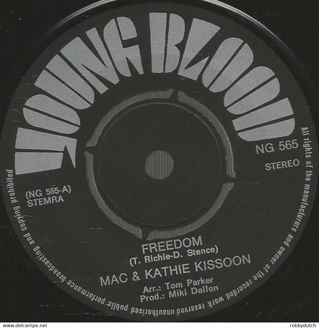 * 7" *  MAC & KATHIE KISSOON - FREEDOM (Holland 1972) - Soul - R&B