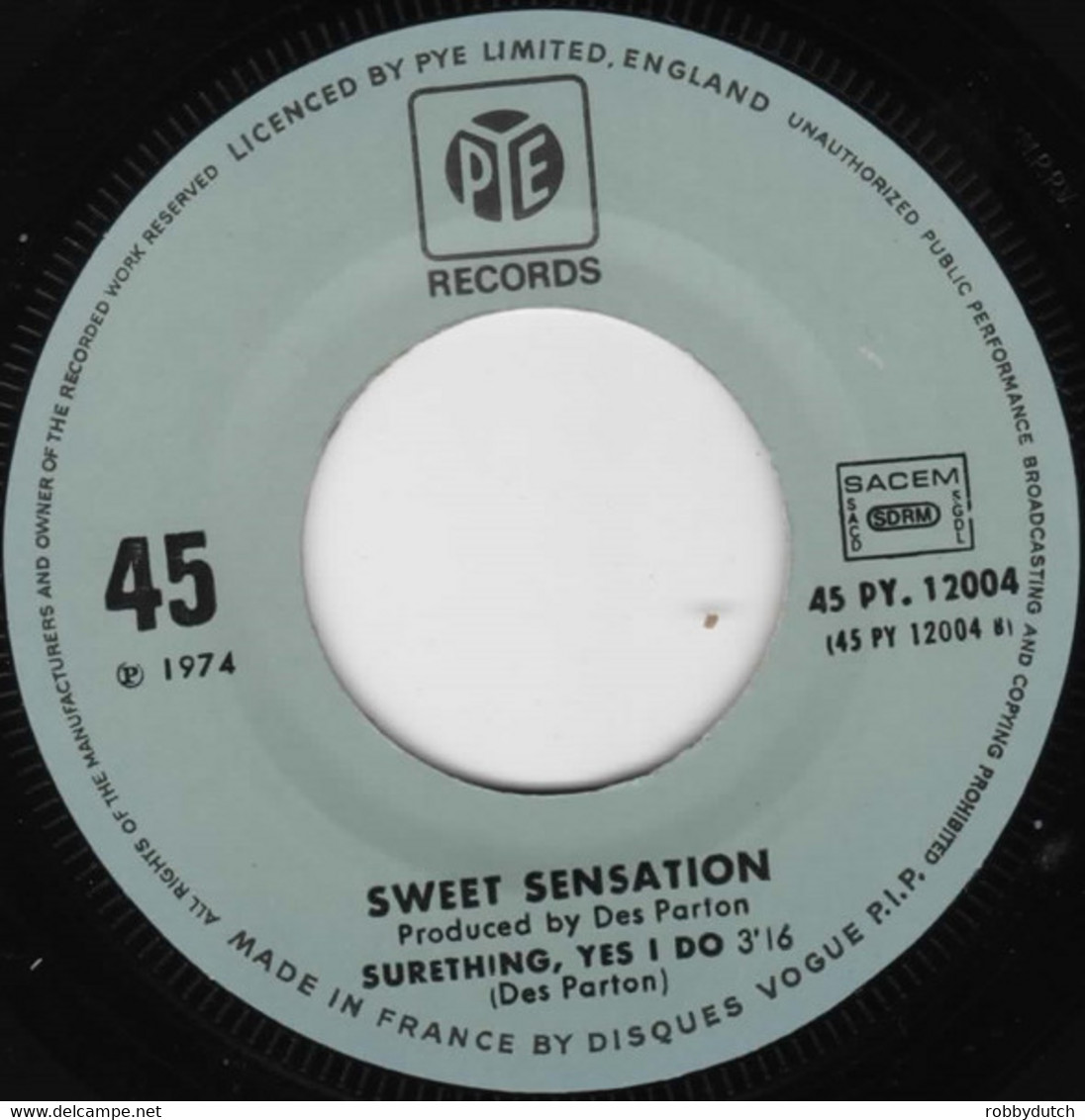 * 7" *  SWEET SENSATION - SAD SWEET DREAMER (France 1974) - Soul - R&B