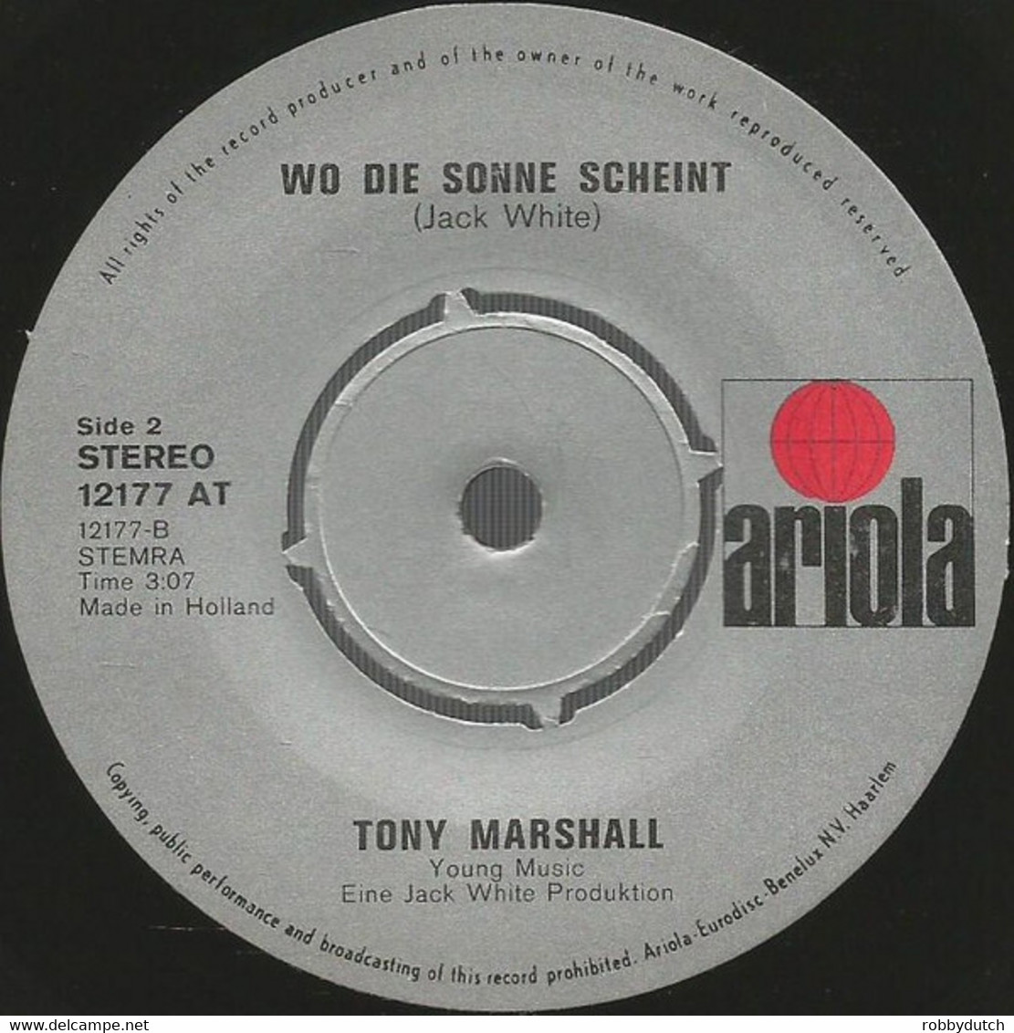 * 7" *  TONY MARSHALL - ICH FANG' FÜR EUCH DEN SONNENSCHEIN (Holland 1972) - Andere - Duitstalig