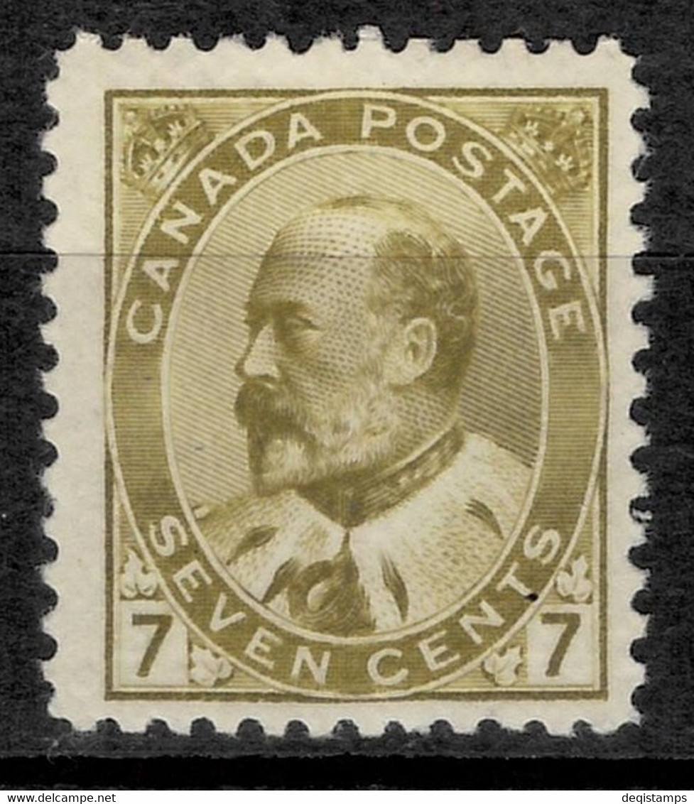 Canada 1903 ☀ 7 Cent Yellow Olive SG 181 Cat £110 ☀ MLH OG - Nuevos