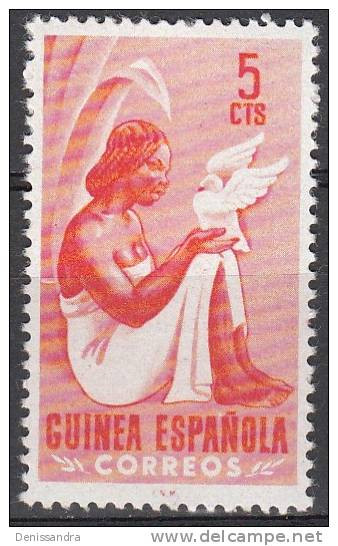 Guinea Española 1953 Michel 290 Neuf ** Cote (2002) 0.20 Euro Femme Avec Pigeon - Guinea Española