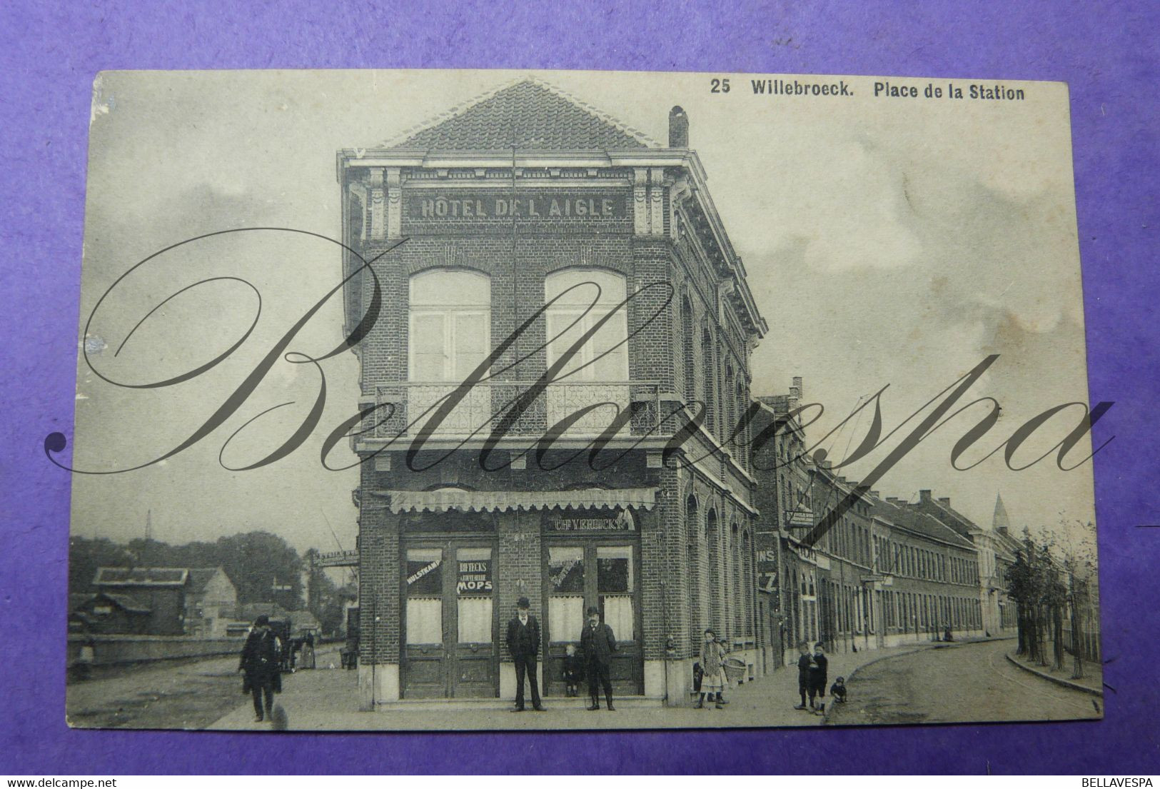 Willebroek Place De La Station.Hotel De L'Aigle  Uitbater Ch. Verdickt-1911 - Willebrök