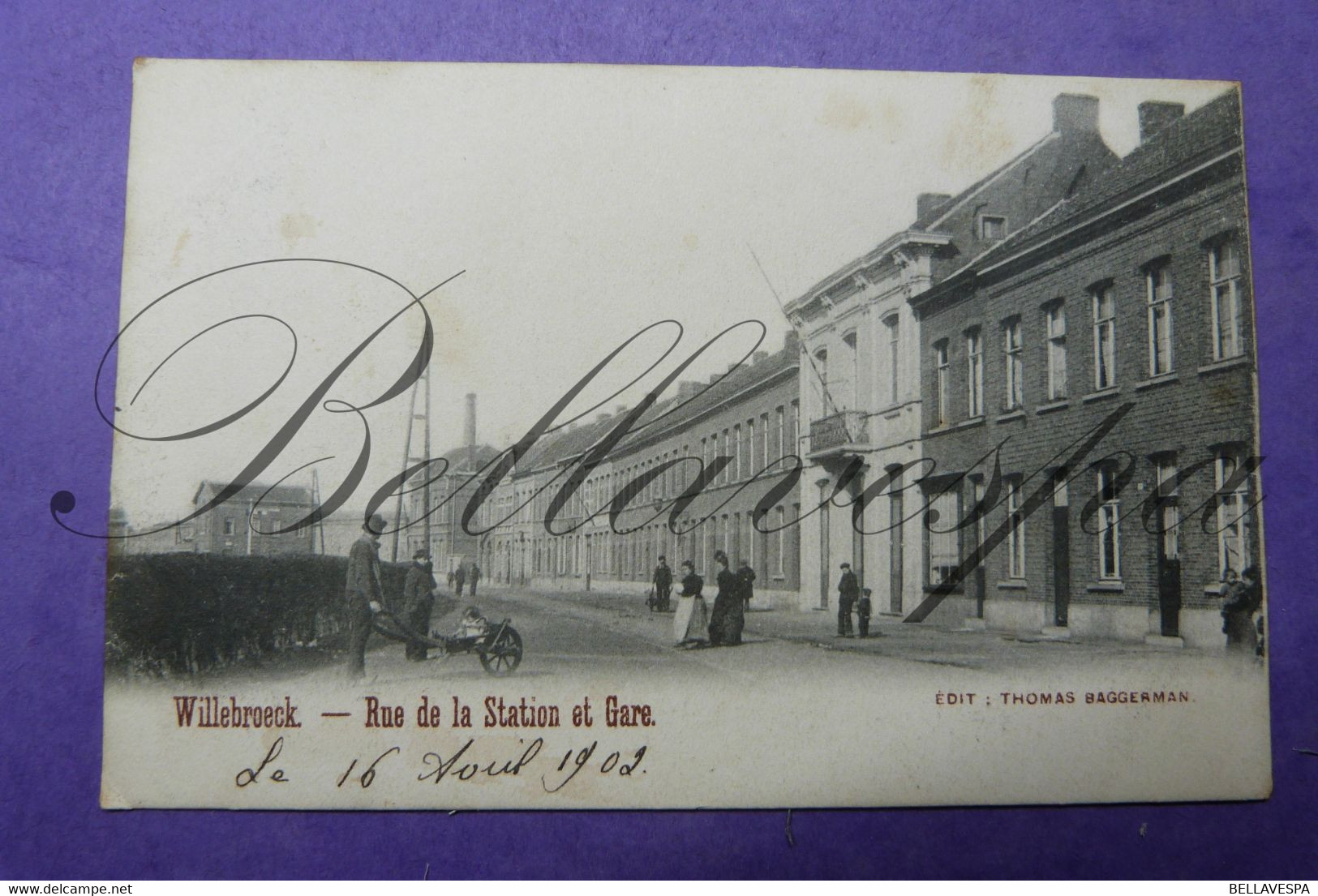 Willebroek Stationstraat En Station Gare -1902 - Willebroek