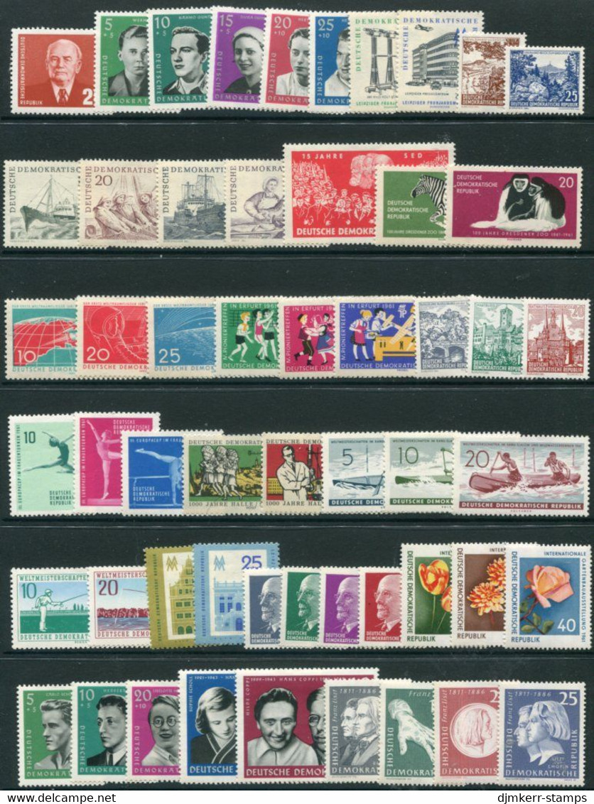 DDR / E. GERMANY 1961 Complete  Issues MNH / **  Michel  807-868 - Nuovi