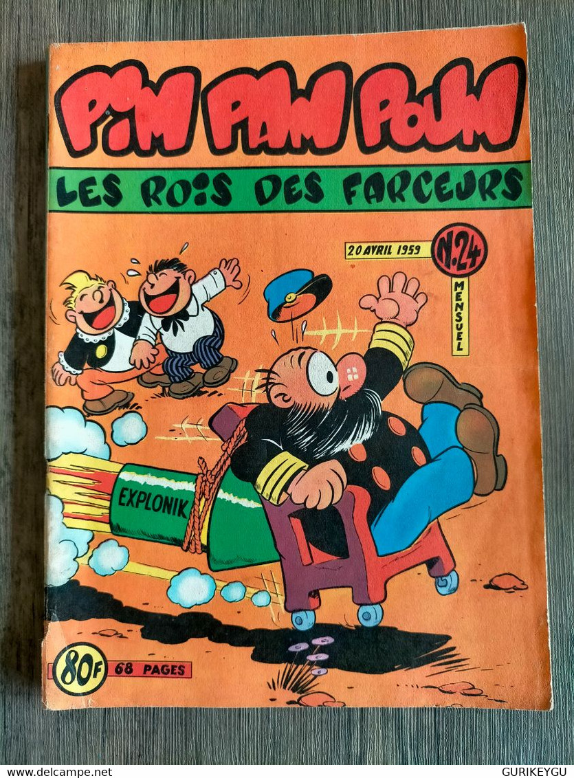 Superbe Et Très Rare Bd PIM PAM POUM N° 24 LUG  20/04/1959 - Pim Pam Poum