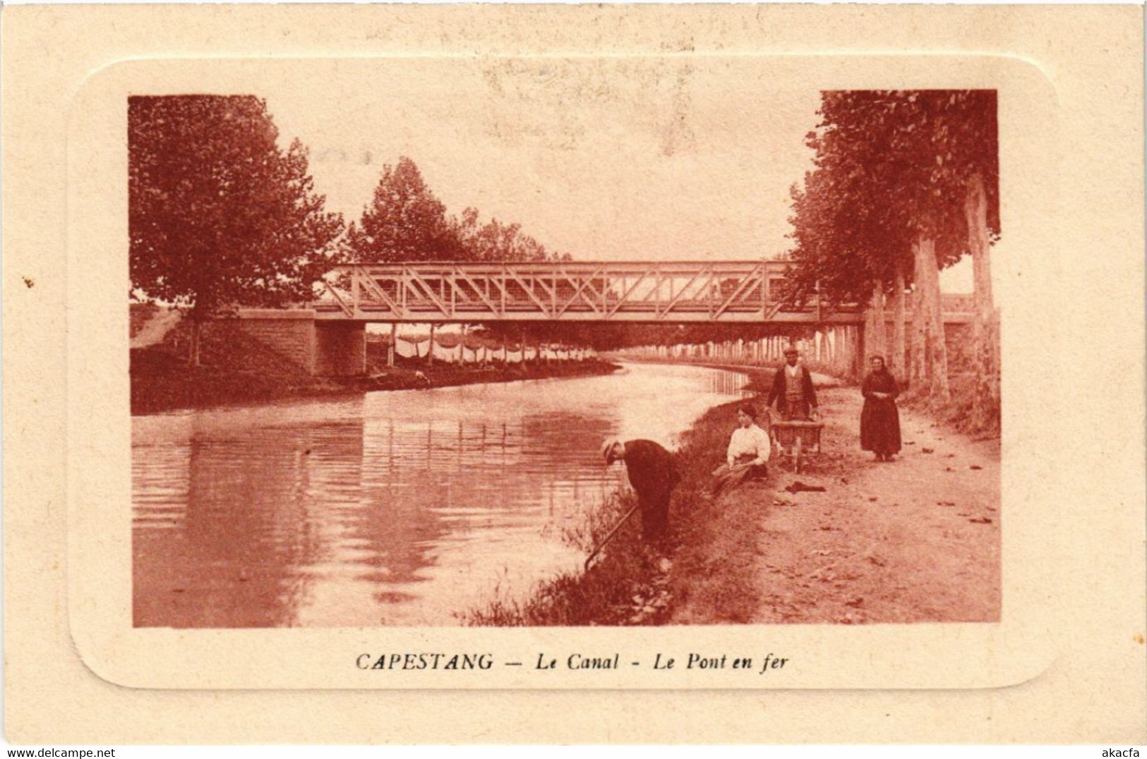 CPA Capestang - Le Canal - Le Pont En Fer (518842) - Capestang