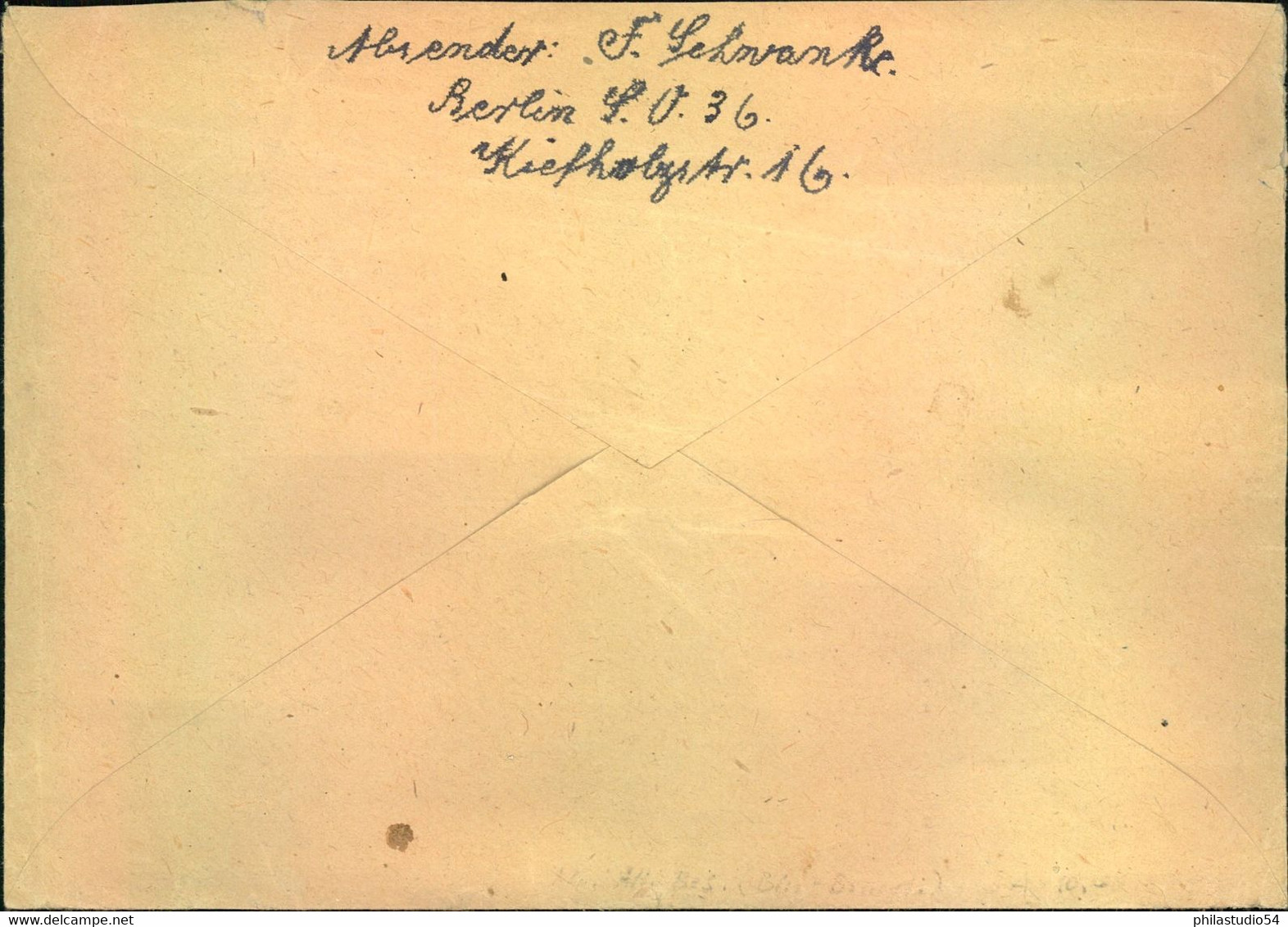 1945, Ortsbrief Mit 8 Pfg. Bär Ab "BERLNRLIN SO 36 - 18.8.45". Trotz Der Bereits Bestehenden Briefsperre Unbeanstandet - Altri & Non Classificati