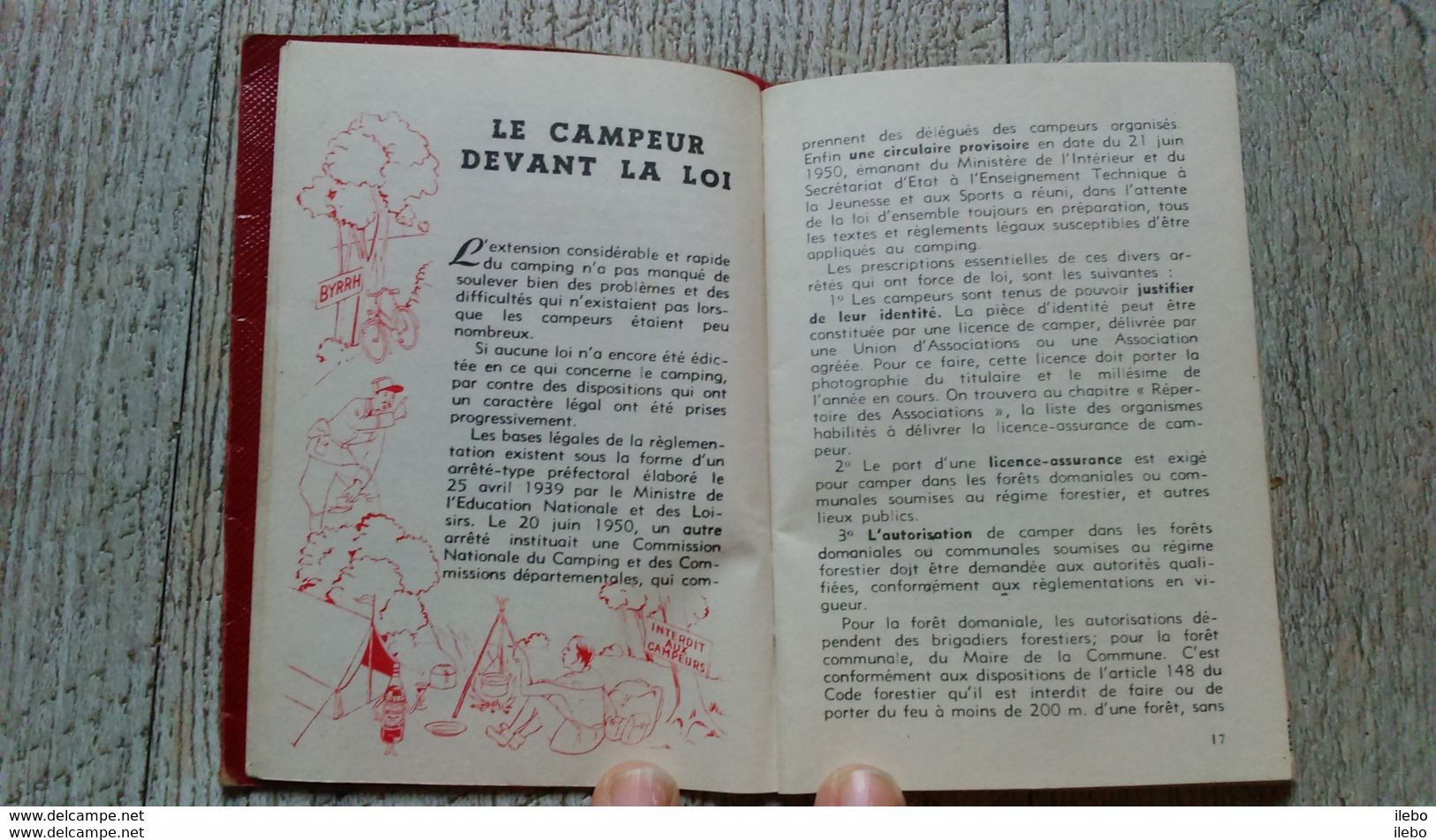 Plaquette Publicité Guide Pratique Du Campeur Offert Par Byrrh Illustré 1950 Humour Calendrier - Alcools