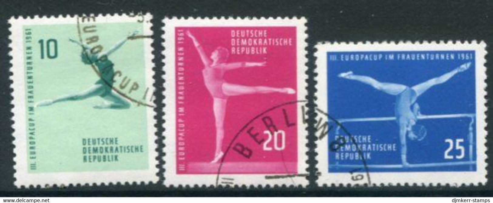 DDR / E. GERMANY 1961 Women's Gymnastics Used  Michel  830-32 - Usados