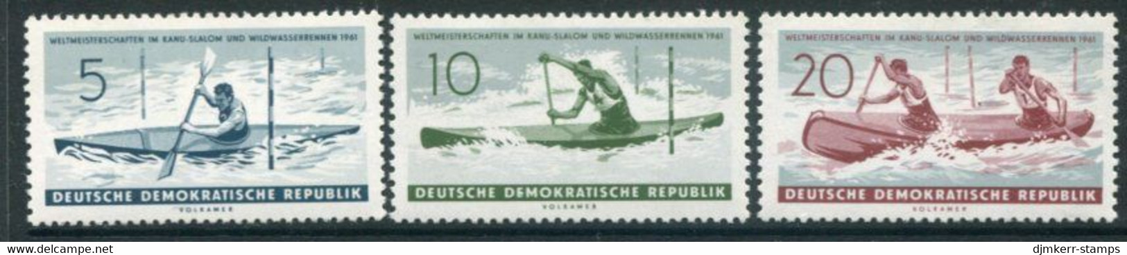 DDR / E. GERMANY 1961 Canoe Championships MNH / **  Michel  838-40 - Nuovi