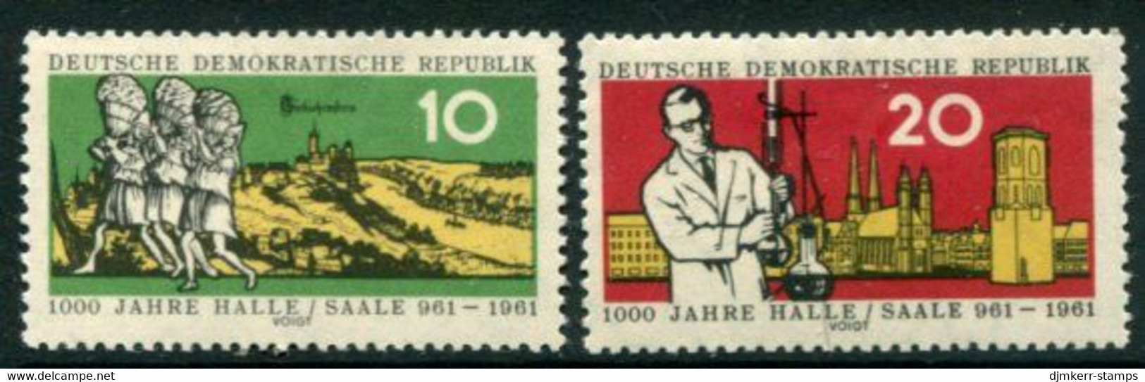 DDR / E. GERMANY 1961 Millenary Of Halle MNH / **  Michel  833-34 - Nuovi
