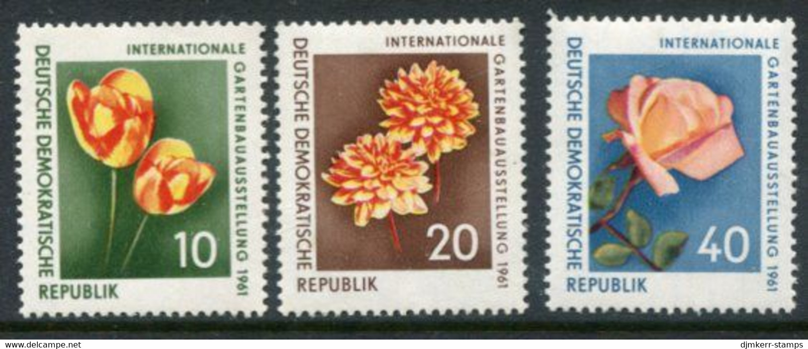 DDR / E. GERMANY 1961 Horticultural Exhibition MNH / **  Michel  854-56 - Neufs