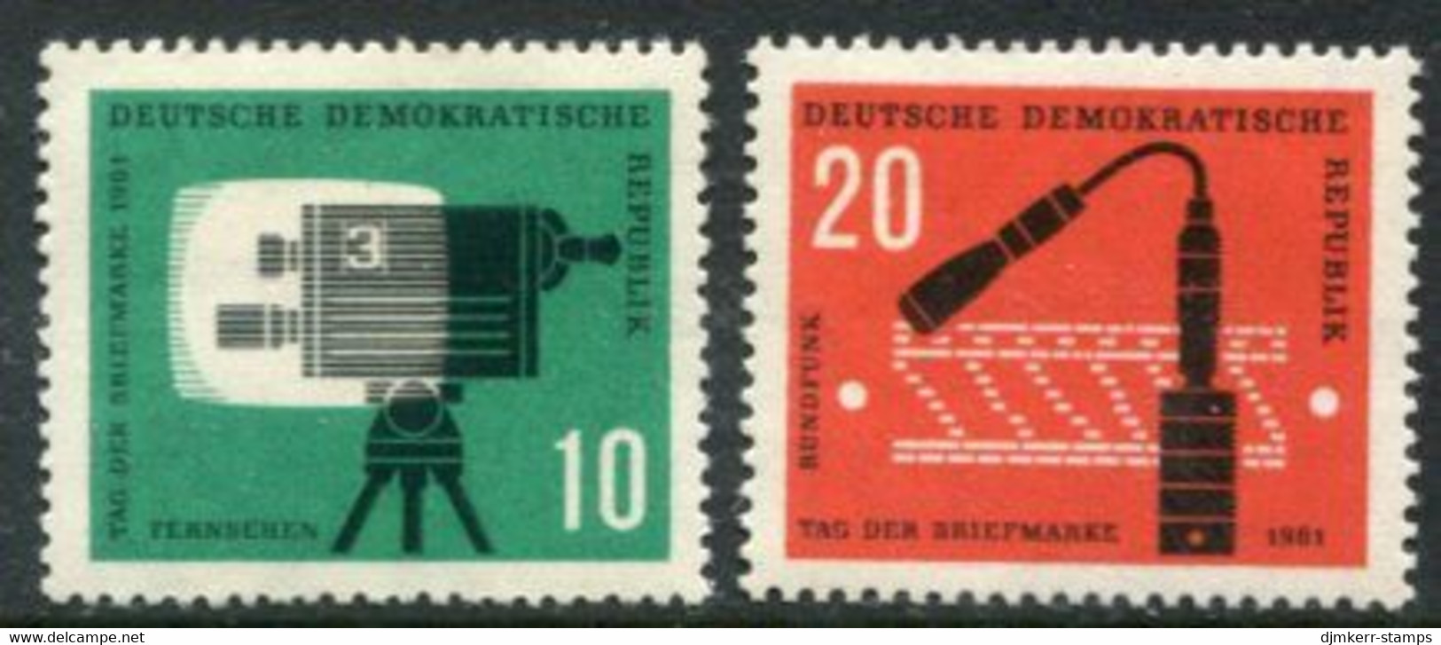 DDR / E. GERMANY 1961 Stamp Day MNH / **  Michel  861-62 - Nuevos