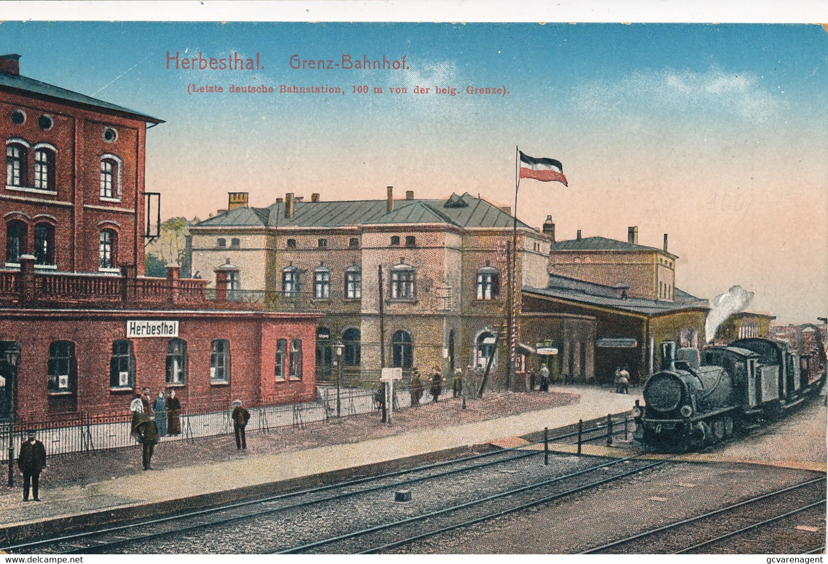 GRENZ  BAHNHOF HERBESTHAL     2 SCANS - Lontzen