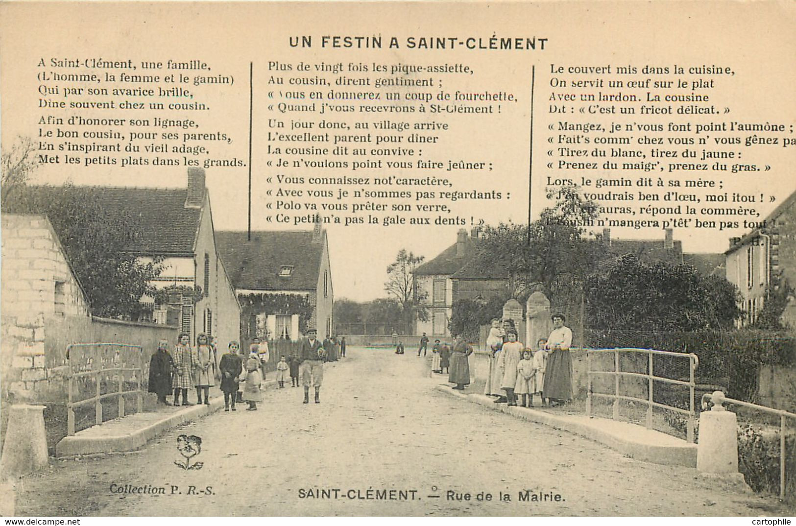 89 - Saint Clement - Rue De La Mairie (animée 1915) - Saint Clement