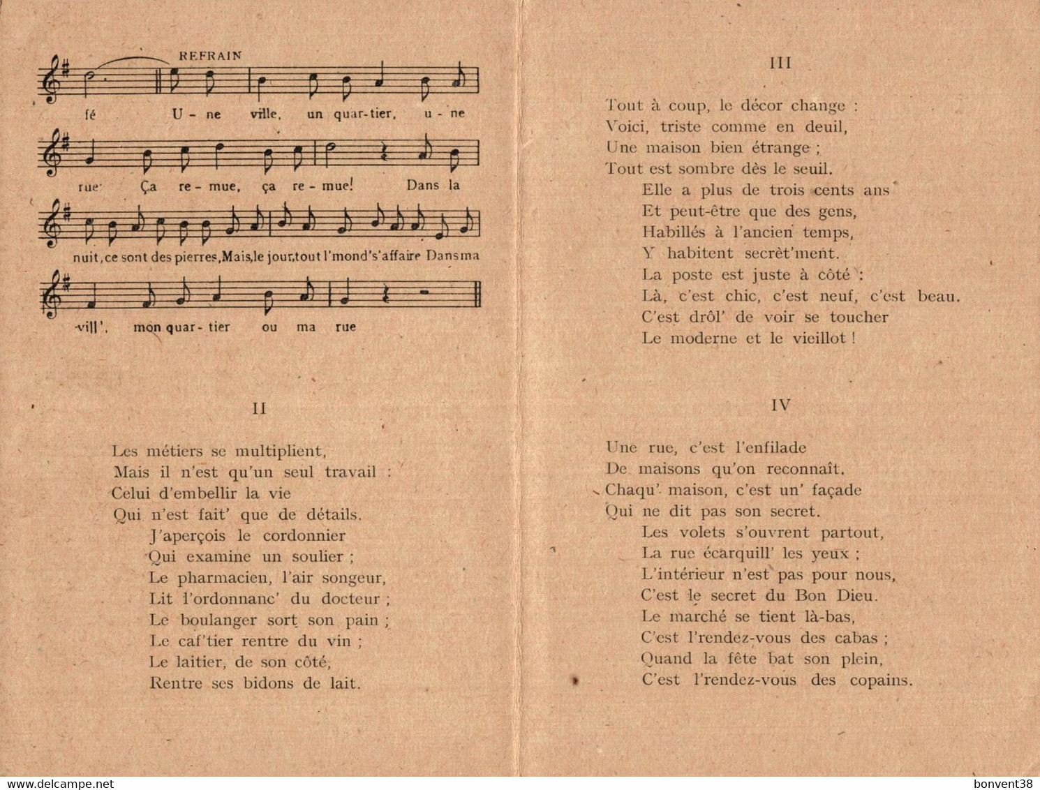 I0511 - Chantons En Chœur N° 167-168 - DANS MA RUE - Texte De Louis Simon - Musique De David Julien - Choral