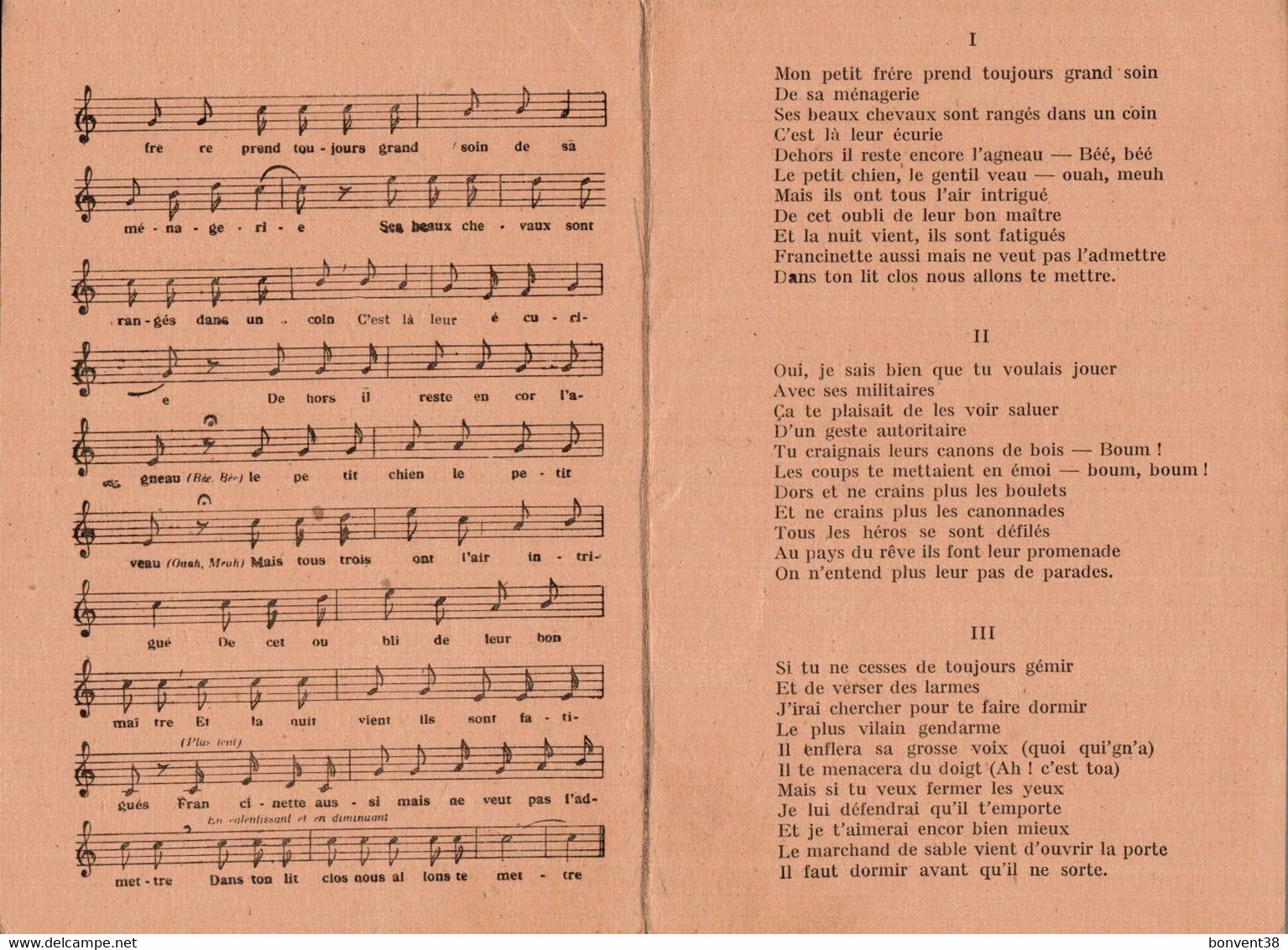 I0511 - Chantons En Chœur N° 70 - BERCEUSE POUR FRANCINE - Paroles Et Musique D'André LOSAY - Corales