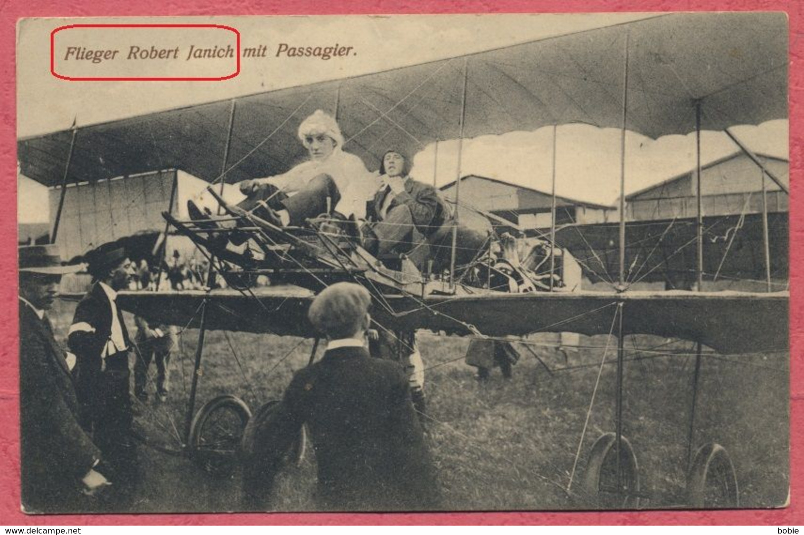 Schleißheim Flugplatz : Flieger Robert Janich - Théma Luftfahrt / Stempel Schleissheim  13.3.1916 - Krieg 1914 - 1918 - Oberschleissheim