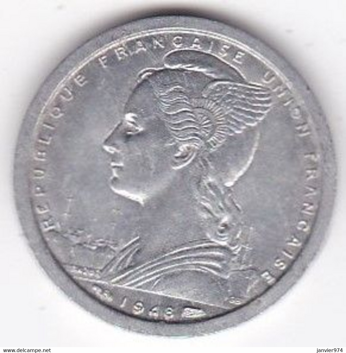 A.O.F. Union Française  1 Franc 1948 , Aluminium, LEC# 6 , KM# 3 - Afrique Occidentale Française