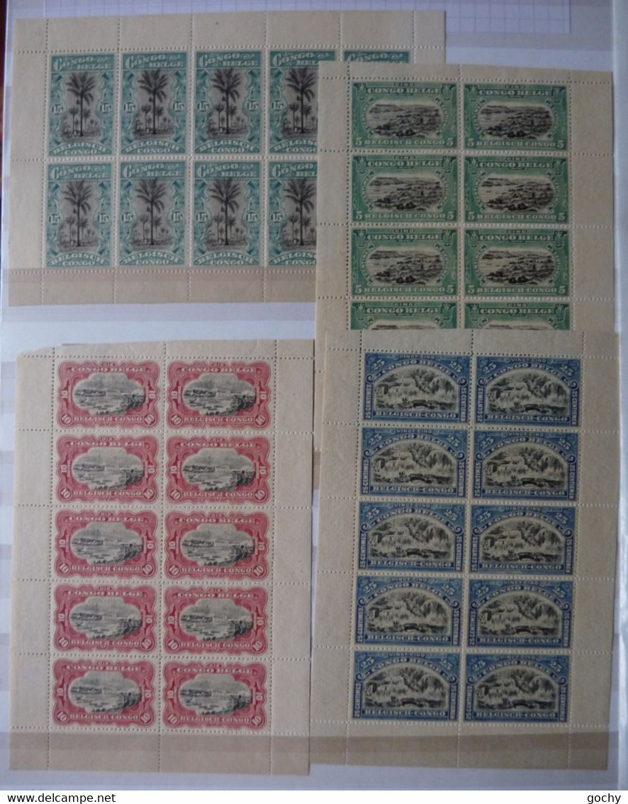 BELGIAN CONGO BELGE :  1916 -    N° 64C / 65C / 66A / 67C  *   BLOC DE TIMBRES DU CARNET A1 CAT: 135,00€ - Markenheftchen