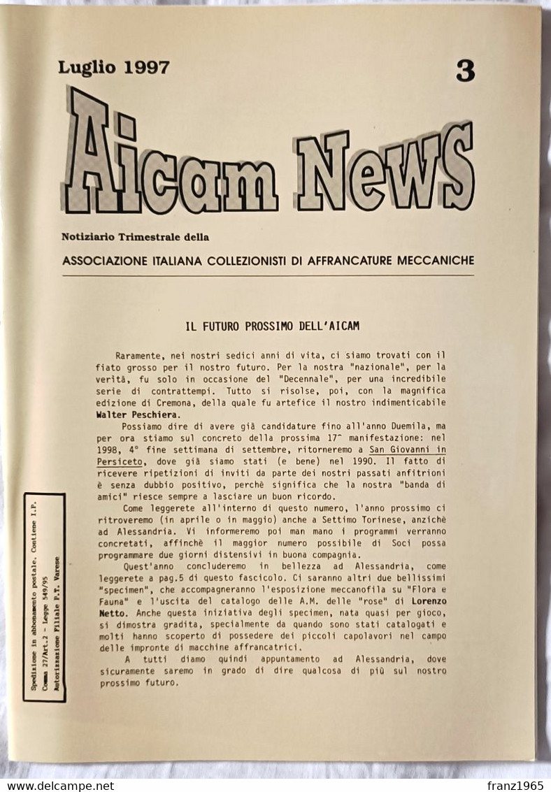 AICAM News - Notiziario Trimestrale Della AICAM - N. 3 Luglio 1997 - Mechanische Stempel