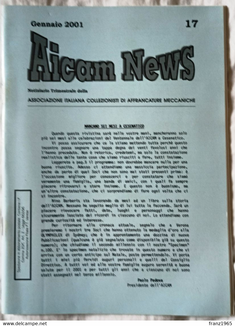 AICAM News - Notiziario Trimestrale Della AICAM - N. 17 Gennaio 2001 - Mechanische Afstempelingen