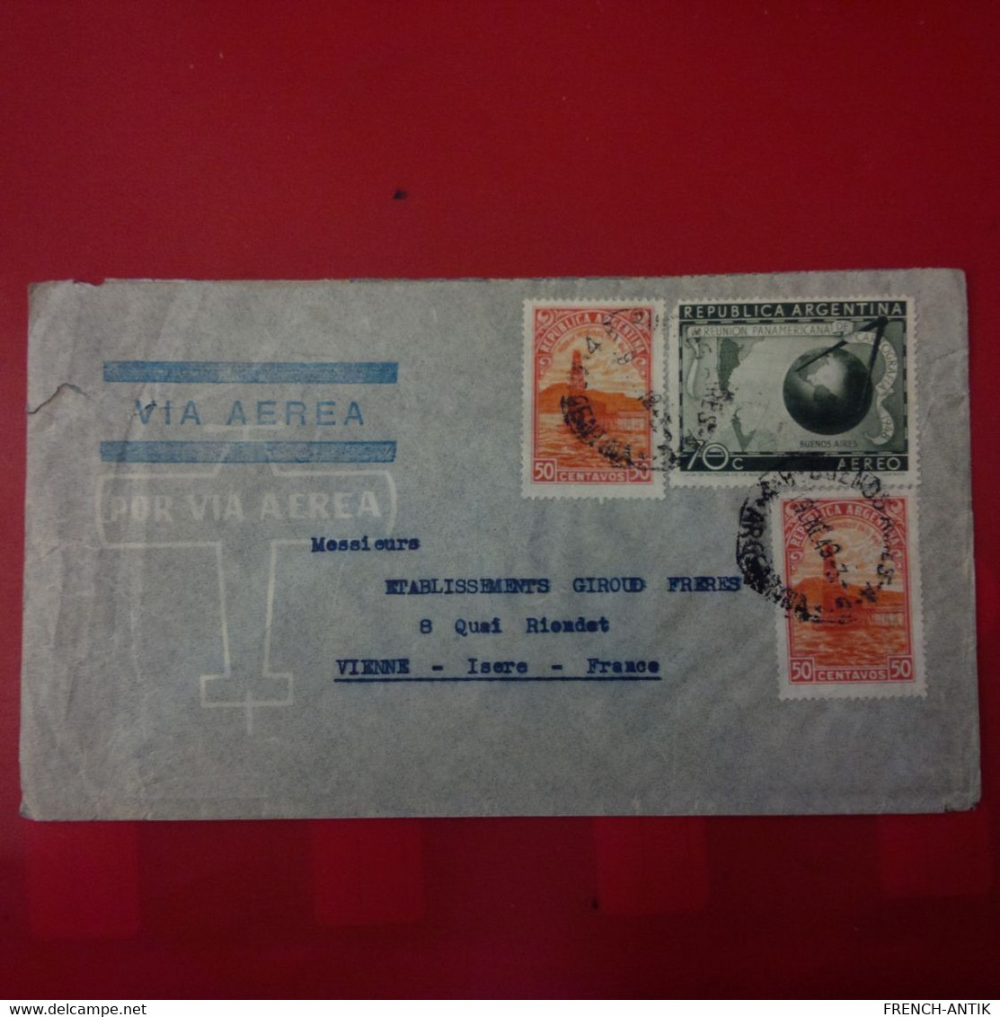 LETTRE ARGENTINE POUR VIENNE VIA AEREA - Storia Postale