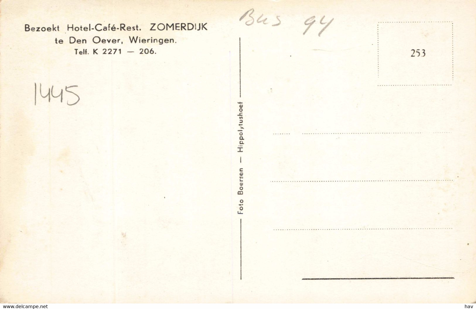 Den Oever Wieringen Busstation Bondshotel Zomerdijk 1445 - Den Oever (& Afsluitdijk)