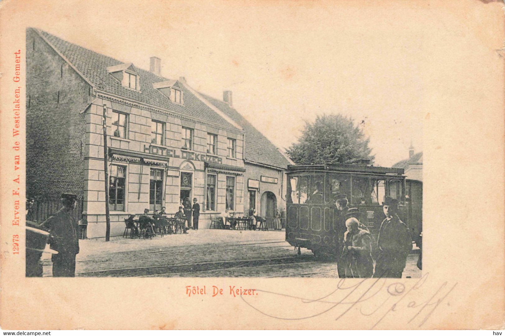 Gemert Hotel De Keizer Met Stoomtram 1450 - Gemert