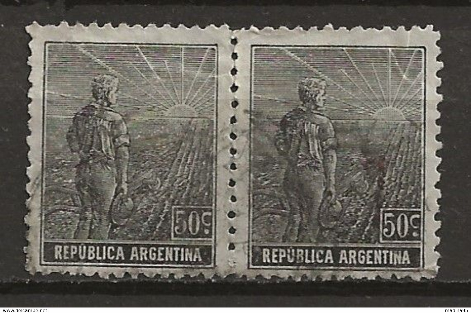 ARGENTINE: Obl., N° YT 176 X 2, Paire, TB - Sonstige & Ohne Zuordnung