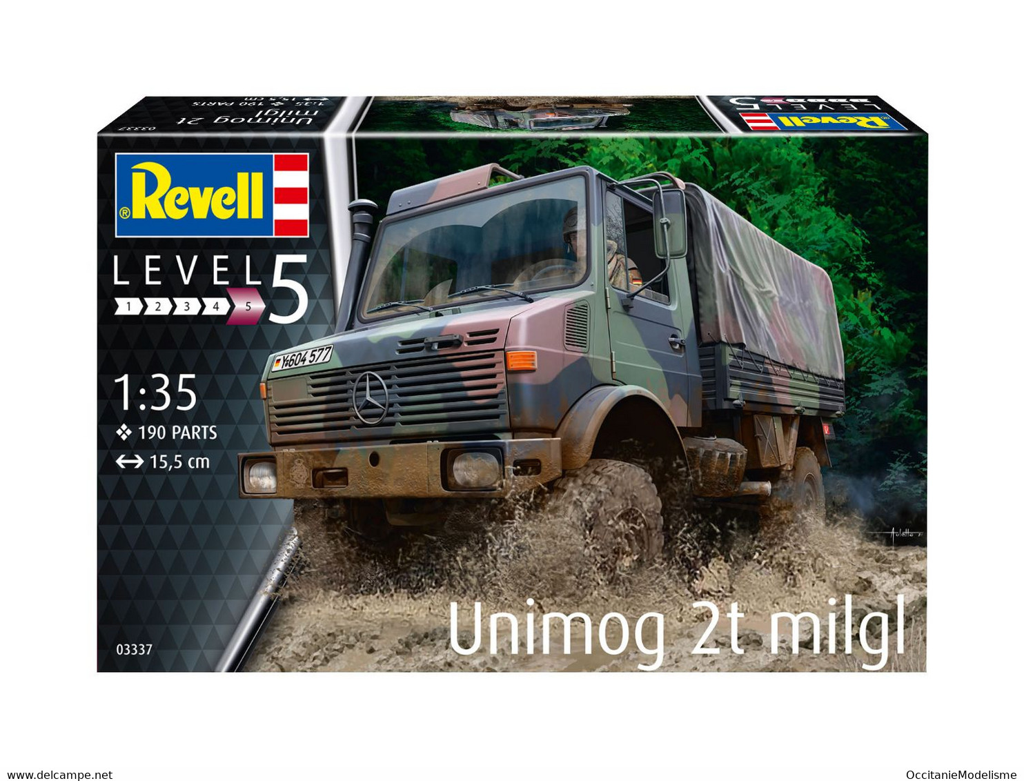 Revell - Mercedes UNIMOG 2T milgl maquette militaire kit plastique réf. 03337 Neuf NBO 1/35