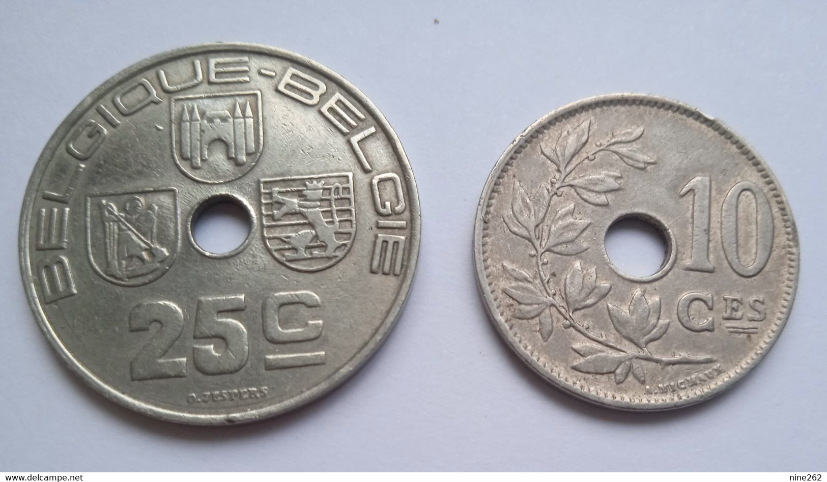 BELGIQUE........* 2  PIECES  ..1923 ET 1939  *    ETAT TTB - Andere & Zonder Classificatie