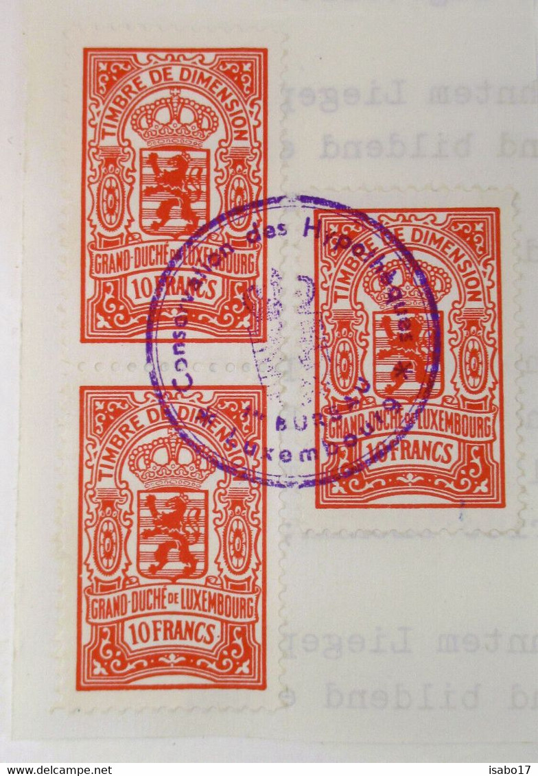 LUXEMBURG Taxe Communale 10 Francs Luxembourg Briefmarken Gestempelt - Revenue Stamps