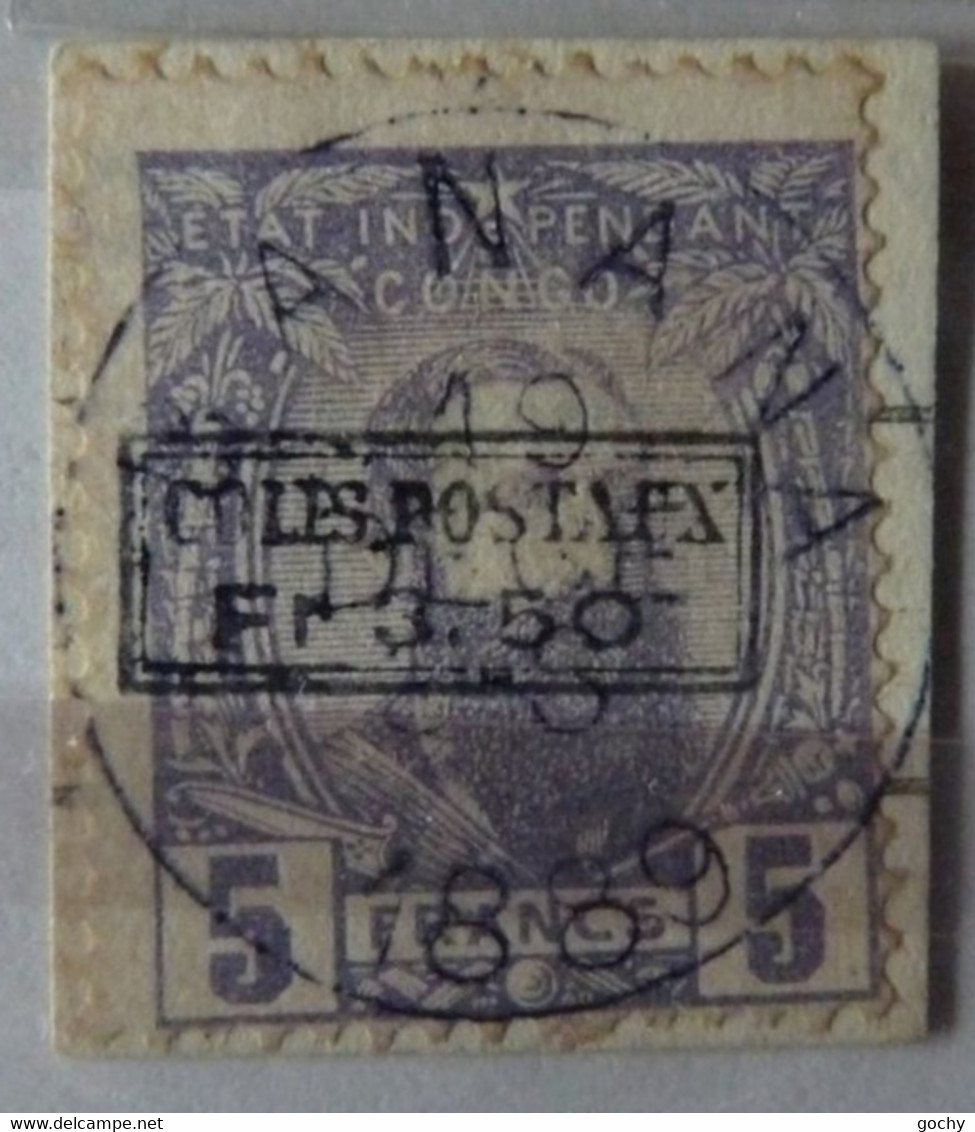 BELGIAN CONGO BELGE :  1889  -  CP 4 Fausse Obliteration Mais Authentique CAT: 725,00€      COLIS POSTAUX + Certificat - Parcel Post