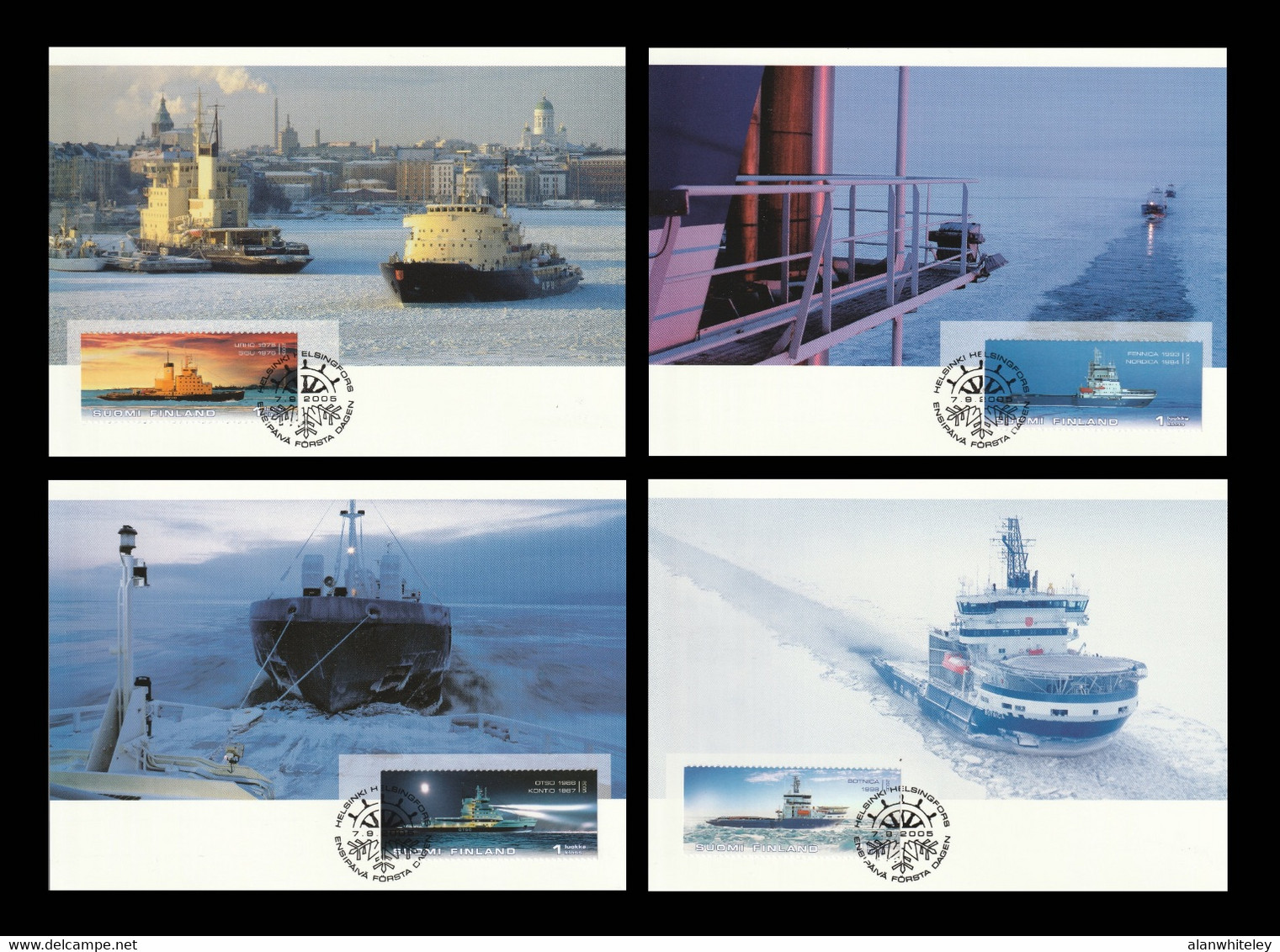 FINLAND 2005 Ice Breakers: Set Of 4 Maximum Cards CANCELLED - Maximum Cards & Covers