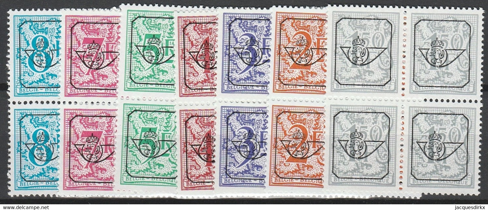 Belgie  .   OBP   .   PRE 801/813-P7  Blokken Van 4   .   **  .    Postfris   .  /  .  Neuf Avec Gomme Et SANS Charnière - Typos 1967-85 (Lion Et Banderole)